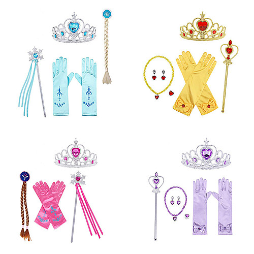 Princess Elsa Gloves Outfits Girls' Movie Cosplay Halloween Purple / Yellow / Fuchsia Gloves Crown Wand Children's Day Masquerade Rhinestone Fabric Plastic
Princess Elsa Gloves Outfits Girls' Movie Cosplay Halloween Purple / Yellow / Fuchsia Gloves Crown Wand Children's Day Masquerade Rhinestone Fabric Plastic