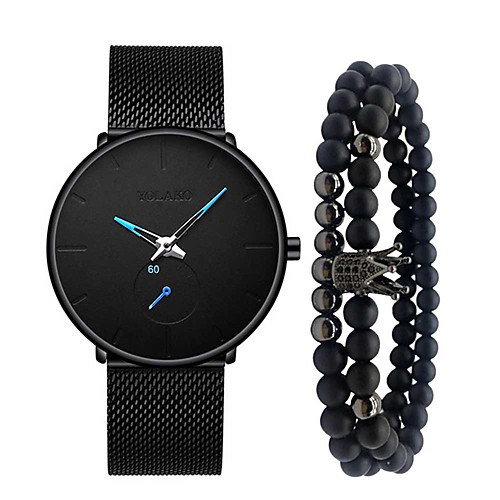 Men's Steel Band Watches Quartz Modern Style Stylish Stainless Steel Black / Silver 30 m Casual Watch Large Dial Analog Casual Minimalist - Blue Silver Black One Year Battery Life
Men's Steel Band Watches Quartz Modern Style Stylish Stainless Steel Black / Silver 30 m Casual Watch Large Dial Analog Casual Minimalist - Blue Silver Black One Year Battery Life