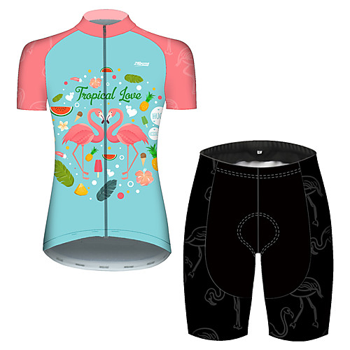 21Grams Women's Short Sleeve Cycling Jersey with Shorts PinkGreen Flamingo Floral Botanical Bike Breathable Quick Dry Sports Flamingo Mountain Bike MTB Road Bike Cycling Clothing Apparel
21Grams Women's Short Sleeve Cycling Jersey with Shorts PinkGreen Flamingo Floral Botanical Bike Breathable Quick Dry Sports Flamingo Mountain Bike MTB Road Bike Cycling Clothing Apparel