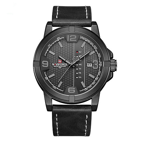 NAVIFORCE Men's Dress Watch Japanese Quartz Formal Style Modern Style PU Leather Black / Blue / Brown 30 m Water Resistant / Waterproof Calendar / date / day Shock Resistant Analog Casual Fashion -
NAVIFORCE Men's Dress Watch Japanese Quartz Formal Style Modern Style PU Leather Black / Blue / Brown 30 m Water Resistant / Waterproof Calendar / date / day Shock Resistant Analog Casual Fashion -