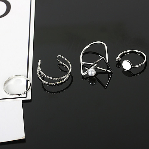 Women's Ring 1 set Silver Alloy Elegant Holiday European Festival Jewelry
Women's Ring 1 set Silver Alloy Elegant Holiday European Festival Jewelry