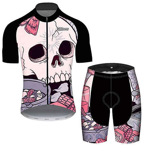 21Grams Men's Short Sleeve Cycling Jersey with Shorts Black / Red Skull Bike UV Resistant Quick Dry Sports Patterned Mountain Bike MTB Road Bike Cycling Clothing Apparel / Stretchy
21Grams Men's Short Sleeve Cycling Jersey with Shorts Black / Red Skull Bike UV Resistant Quick Dry Sports Patterned Mountain Bike MTB Road Bike Cycling Clothing Apparel / Stretchy