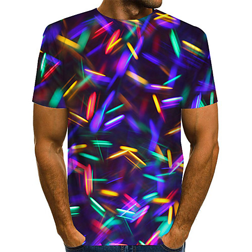 Men's Daily Going out Basic / Street chic T-shirt - Color Block / 3D / Graphic Print Rainbow
Men's Daily Going out Basic / Street chic T-shirt - Color Block / 3D / Graphic Print Rainbow