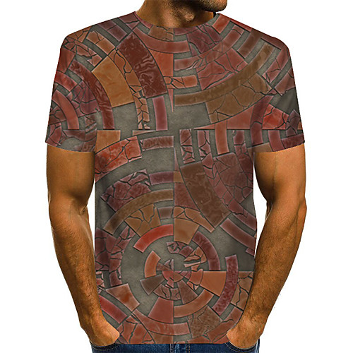 Men's Daily Holiday Street chic / Exaggerated T-shirt - Color Block / 3D / Abstract Print Brown
Men's Daily Holiday Street chic / Exaggerated T-shirt - Color Block / 3D / Abstract Print Brown