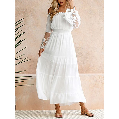 Women's White Dress Sexy Street chic Spring & Summer Daily Going out Sheath Lace Solid Color Lace S M
Women's White Dress Sexy Street chic Spring & Summer Daily Going out Sheath Lace Solid Color Lace S M