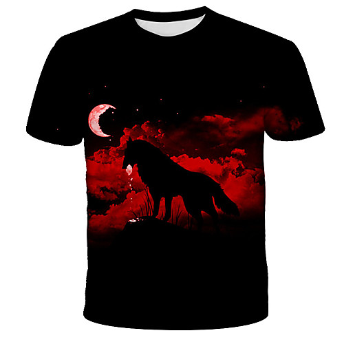 Men's Daily Holiday Street chic / Exaggerated T-shirt - 3D / Tie Dye / Animal Wolf, Print Black
Men's Daily Holiday Street chic / Exaggerated T-shirt - 3D / Tie Dye / Animal Wolf, Print Black