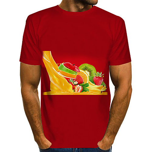 Men's Daily Weekend Basic / Exaggerated T-shirt - Color Block / Rainbow / Abstract Print Red
Men's Daily Weekend Basic / Exaggerated T-shirt - Color Block / Rainbow / Abstract Print Red