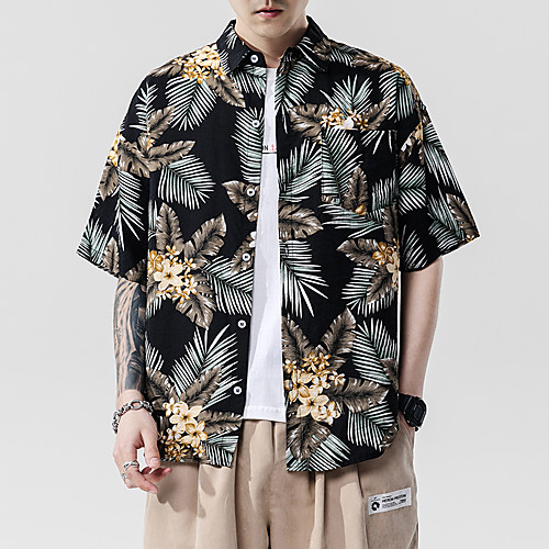 Men's Daily Holiday Boho / Tropical Shirt - Striped / Geometric / Scenery Tropical Leaf, Print Yellow
Men's Daily Holiday Boho / Tropical Shirt - Striped / Geometric / Scenery Tropical Leaf, Print Yellow