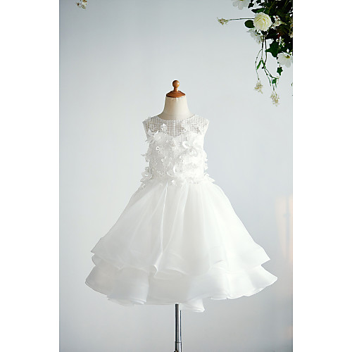 Ball Gown Knee Length Wedding / Birthday Flower Girl Dresses - Organza / Tulle Sleeveless Jewel Neck with Appliques
Ball Gown Knee Length Wedding / Birthday Flower Girl Dresses - Organza / Tulle Sleeveless Jewel Neck with Appliques