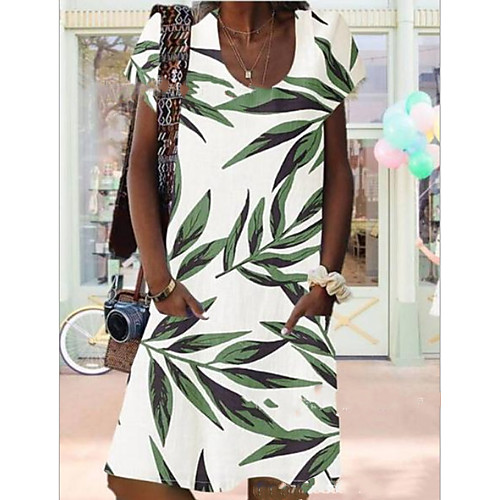 Women's A-Line Dress Knee Length Dress - Short Sleeves Print Summer Casual Mumu 2020 Khaki Green S M L XL XXL XXXL XXXXL XXXXXL
Women's A-Line Dress Knee Length Dress - Short Sleeves Print Summer Casual Mumu 2020 Khaki Green S M L XL XXL XXXL XXXXL XXXXXL
