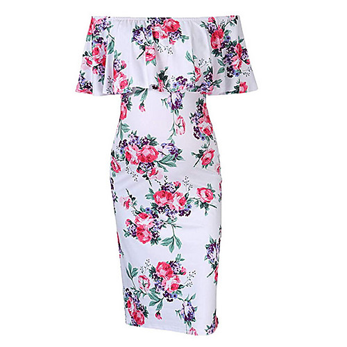 Women's Sheath Dress Knee Length Dress - Short Sleeves Floral Summer Formal 2020 White Blue Navy Blue Light Blue S M L XL XXL
Women's Sheath Dress Knee Length Dress - Short Sleeves Floral Summer Formal 2020 White Blue Navy Blue Light Blue S M L XL XXL