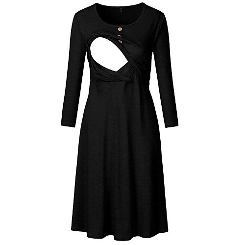 Women's A-Line Dress Knee Length Dress - Short Sleeves Solid Color Summer Casual 2020 Black Blue Blushing Pink S M L XL XXL
Women's A-Line Dress Knee Length Dress - Short Sleeves Solid Color Summer Casual 2020 Black Blue Blushing Pink S M L XL XXL