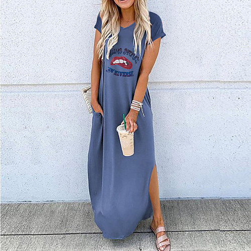 Women's Shift Dress Short Sleeves Letter Split Spring Summer Casual Daily 2020 White Black Blue Khaki Green S M L XL
Women's Shift Dress Short Sleeves Letter Split Spring Summer Casual Daily 2020 White Black Blue Khaki Green S M L XL