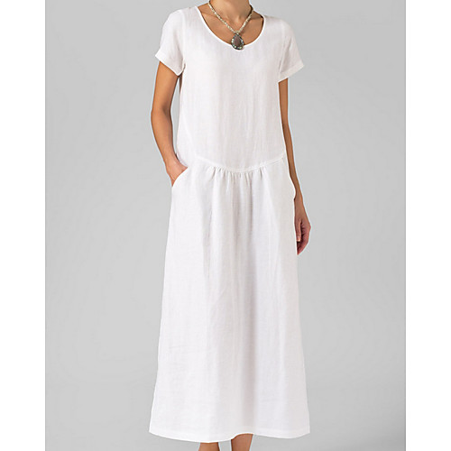 Women's Shift Dress - Short Sleeves Solid Color Summer Elegant 2020 White Red Yellow Khaki Green Navy Blue S M L XL XXL XXXL
Women's Shift Dress - Short Sleeves Solid Color Summer Elegant 2020 White Red Yellow Khaki Green Navy Blue S M L XL XXL XXXL