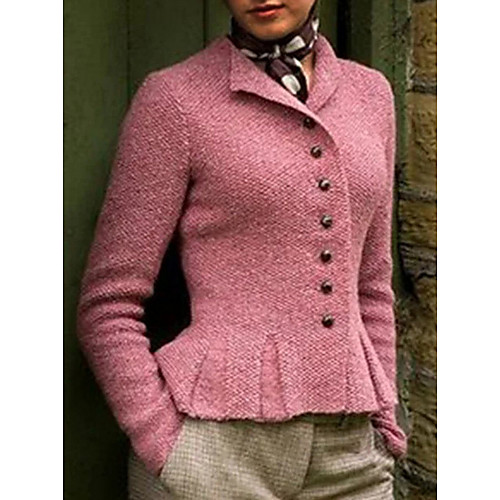 Women's Daily Regular Jacket, Solid Colored Hooded Long Sleeve Polyester Blushing Pink / Khaki / Green
Women's Daily Regular Jacket, Solid Colored Hooded Long Sleeve Polyester Blushing Pink / Khaki / Green