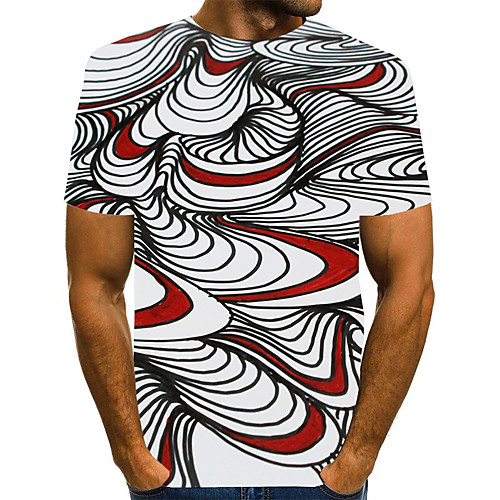 Men's Geometric 3D Pleated Print T-shirt Street chic Exaggerated Daily Going out Rainbow
Men's Geometric 3D Pleated Print T-shirt Street chic Exaggerated Daily Going out Rainbow
