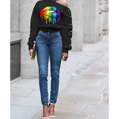 Women's Graphic Blouse - Asymmetric One Shoulder Street chic Daily Spring Fall White S M L XL 2XL
Women's Graphic Blouse - Asymmetric One Shoulder Street chic Daily Spring Fall White S M L XL 2XL