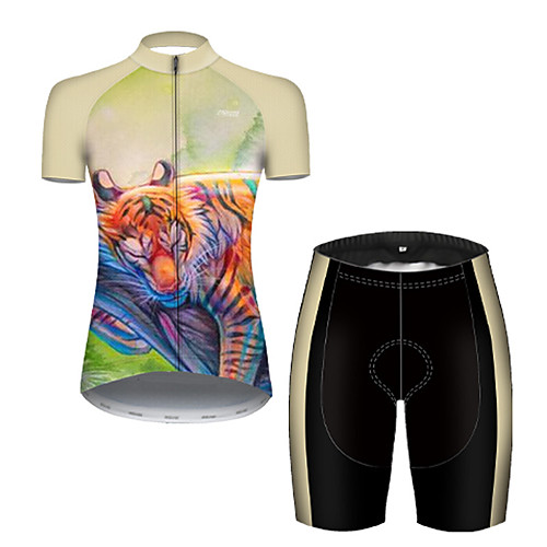 21Grams Women's Short Sleeve Cycling Jersey with Shorts Green / Yellow Galaxy Tiger Bike Breathable Sports Galaxy Mountain Bike MTB Road Bike Cycling Clothing Apparel / Stretchy
21Grams Women's Short Sleeve Cycling Jersey with Shorts Green / Yellow Galaxy Tiger Bike Breathable Sports Galaxy Mountain Bike MTB Road Bike Cycling Clothing Apparel / Stretchy