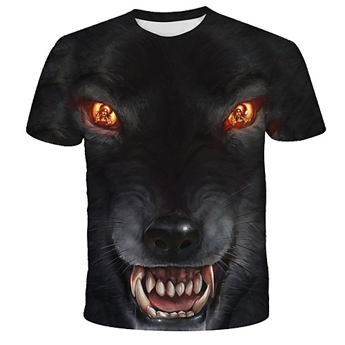 Men's Daily Holiday Street chic / Exaggerated T-shirt - 3D / Tie Dye / Animal Wolf, Print Black
Men's Daily Holiday Street chic / Exaggerated T-shirt - 3D / Tie Dye / Animal Wolf, Print Black