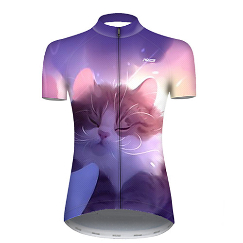 21Grams Women's Short Sleeve Cycling Jersey Violet Galaxy Cat Bike Top Mountain Bike MTB Road Bike Cycling Breathable Sports Clothing Apparel / Micro-elastic
21Grams Women's Short Sleeve Cycling Jersey Violet Galaxy Cat Bike Top Mountain Bike MTB Road Bike Cycling Breathable Sports Clothing Apparel / Micro-elastic