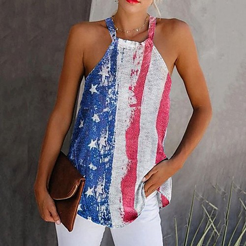 Women's National Flag Blouse Halter Neck Daily Summer Black Blue Red Royal Blue Rainbow Light Blue S M L XL 2XL 3XL
Women's National Flag Blouse Halter Neck Daily Summer Black Blue Red Royal Blue Rainbow Light Blue S M L XL 2XL 3XL