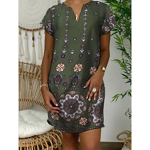 Women's Shift Dress - Short Sleeves Geometric Summer V Neck Elegant Daily 2020 Green M L XL XXL XXXL
Women's Shift Dress - Short Sleeves Geometric Summer V Neck Elegant Daily 2020 Green M L XL XXL XXXL