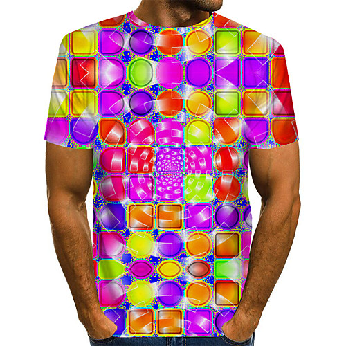 Men's Geometric 3D Print T-shirt Street chic Exaggerated Daily Going out Rainbow
Men's Geometric 3D Print T-shirt Street chic Exaggerated Daily Going out Rainbow