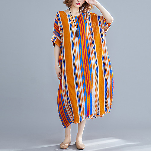 Women's 2020 Orange Spring Summer Dress Casual Vintage Daily Weekend A Line Striped Patchwork One-Size
Women's 2020 Orange Spring Summer Dress Casual Vintage Daily Weekend A Line Striped Patchwork One-Size
