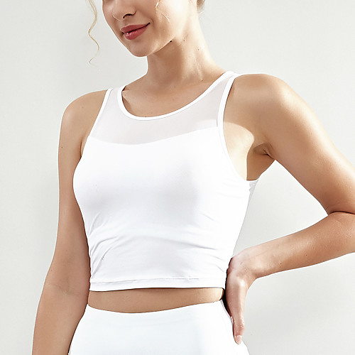 Women's Yoga Top Crop Top Patchwork Solid Color White Black Mesh Yoga Running Fitness Vest / Gilet Top Sleeveless Sport Activewear Lightweight Breathable Comfortable Stretchy
Women's Yoga Top Crop Top Patchwork Solid Color White Black Mesh Yoga Running Fitness Vest / Gilet Top Sleeveless Sport Activewear Lightweight Breathable Comfortable Stretchy