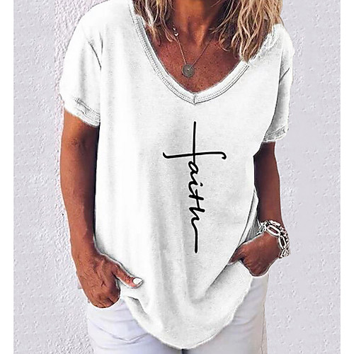 Women's Letter T-shirt Daily White / Black / Blue / Army Green / Fuchsia / Gray
Women's Letter T-shirt Daily White / Black / Blue / Army Green / Fuchsia / Gray