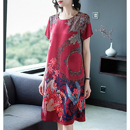 Women's A Line Dress - Short Sleeves Floral Summer V Neck Street chic 2020 Blue Red M L XL XXL XXXL
Women's A Line Dress - Short Sleeves Floral Summer V Neck Street chic 2020 Blue Red M L XL XXL XXXL