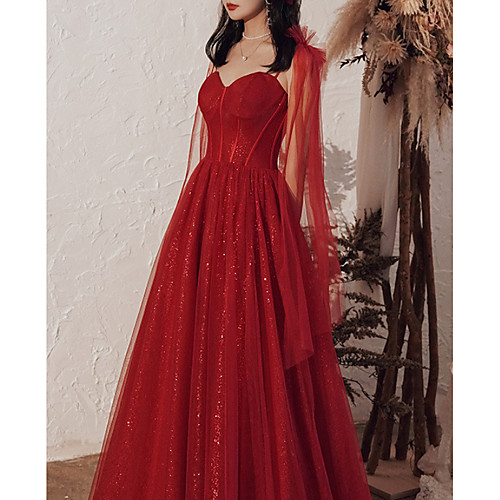 A-Line Sweetheart Neckline Floor Length Chiffon Glittering / Luxurious Engagement / Formal Evening Dress with Sequin 2020
A-Line Sweetheart Neckline Floor Length Chiffon Glittering / Luxurious Engagement / Formal Evening Dress with Sequin 2020