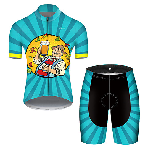 21Grams Men's Short Sleeve Cycling Jersey with Shorts Black / Blue Oktoberfest Beer Bike Breathable Sports Patterned Mountain Bike MTB Road Bike Cycling Clothing Apparel / Stretchy
21Grams Men's Short Sleeve Cycling Jersey with Shorts Black / Blue Oktoberfest Beer Bike Breathable Sports Patterned Mountain Bike MTB Road Bike Cycling Clothing Apparel / Stretchy