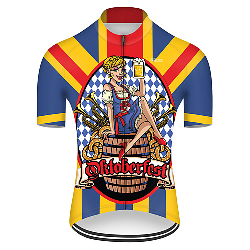 21Grams Men's Short Sleeve Cycling Jersey RedBlue Oktoberfest Beer Bike Top Mountain Bike MTB Road Bike Cycling Breathable Sports Clothing Apparel / Micro-elastic
21Grams Men's Short Sleeve Cycling Jersey RedBlue Oktoberfest Beer Bike Top Mountain Bike MTB Road Bike Cycling Breathable Sports Clothing Apparel / Micro-elastic
