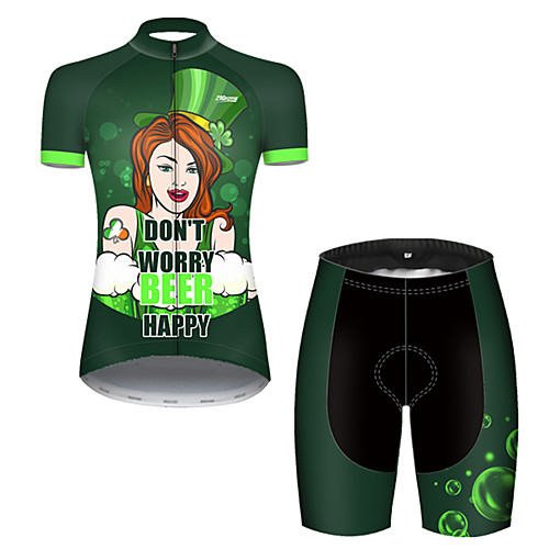 21Grams Women's Short Sleeve Cycling Jersey with Shorts Black / Green Oktoberfest Beer Bike Breathable Sports Patterned Mountain Bike MTB Road Bike Cycling Clothing Apparel / Stretchy
21Grams Women's Short Sleeve Cycling Jersey with Shorts Black / Green Oktoberfest Beer Bike Breathable Sports Patterned Mountain Bike MTB Road Bike Cycling Clothing Apparel / Stretchy