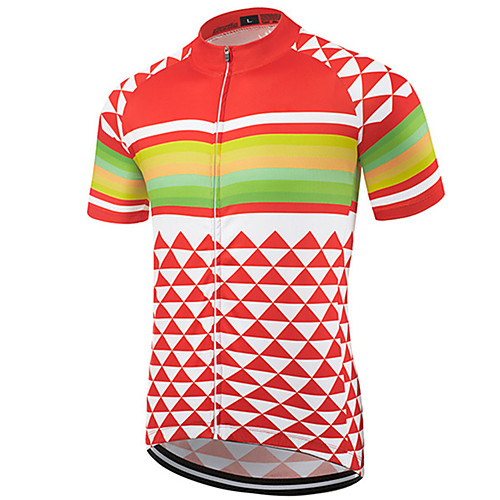 21Grams Men's Short Sleeve Cycling Jersey Red / White Stripes Bike Jersey Top Mountain Bike MTB Road Bike Cycling UV Resistant Breathable Quick Dry Sports Clothing Apparel / Stretchy
21Grams Men's Short Sleeve Cycling Jersey Red / White Stripes Bike Jersey Top Mountain Bike MTB Road Bike Cycling UV Resistant Breathable Quick Dry Sports Clothing Apparel / Stretchy