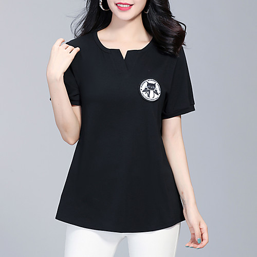 Women's Geometric Animal Cat Print T-shirt Basic Street chic Going out Weekend Wine / Black / Green
Women's Geometric Animal Cat Print T-shirt Basic Street chic Going out Weekend Wine / Black / Green