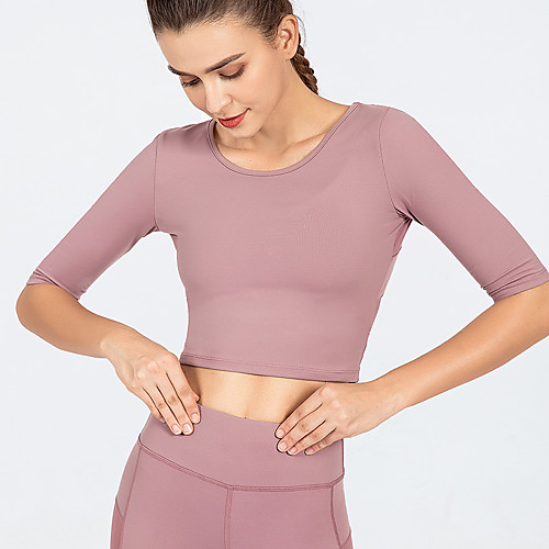 Women's Crop Top Patchwork Solid Color Purple Pink Gray Mesh Elastane Yoga Running Fitness Tee / T-shirt Half Sleeve Sport Activewear Breathable Quick Dry Comfortable Stretchy
Women's Crop Top Patchwork Solid Color Purple Pink Gray Mesh Elastane Yoga Running Fitness Tee / T-shirt Half Sleeve Sport Activewear Breathable Quick Dry Comfortable Stretchy