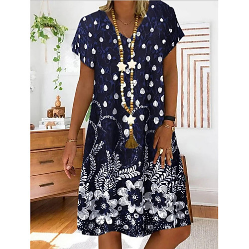 Women's Shift Dress - Short Sleeves Floral Summer Elegant 2020 Red Navy Blue Gray Light Blue S M L XL XXL XXXL XXXXL XXXXXL
Women's Shift Dress - Short Sleeves Floral Summer Elegant 2020 Red Navy Blue Gray Light Blue S M L XL XXL XXXL XXXXL XXXXXL