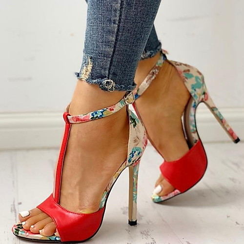 Women's Sandals Heel Sandals Summer Stiletto Heel Open Toe Daily PU Black / Red / Beige
Women's Sandals Heel Sandals Summer Stiletto Heel Open Toe Daily PU Black / Red / Beige