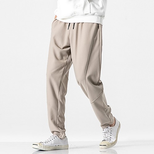 Men's Sporty / Chinoiserie Chinos Pants - Solid Colored Drawstring Comfort Khaki White Black US32 / UK32 / EU40 US34 / UK34 / EU42
Men's Sporty / Chinoiserie Chinos Pants - Solid Colored Drawstring Comfort Khaki White Black US32 / UK32 / EU40 US34 / UK34 / EU42