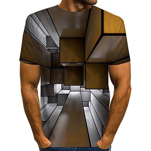 Men's Geometric 3D Print T-shirt Street chic Exaggerated Daily Going out Rainbow
Men's Geometric 3D Print T-shirt Street chic Exaggerated Daily Going out Rainbow