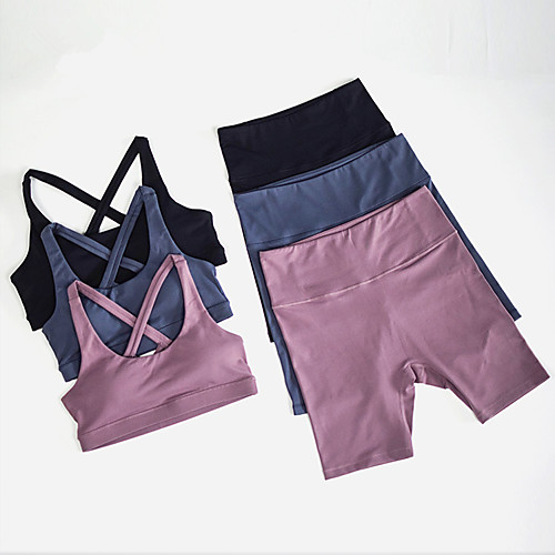 Women's 2pcs Tracksuit Yoga Suit Cross Back Solid Color Black Pink Blue Yoga Running Fitness Shorts Bra Top Sleeveless Sport Activewear Breathable Moisture Wicking Butt Lift Tummy Control Stretchy
Women's 2pcs Tracksuit Yoga Suit Cross Back Solid Color Black Pink Blue Yoga Running Fitness Shorts Bra Top Sleeveless Sport Activewear Breathable Moisture Wicking Butt Lift Tummy Control Stretchy