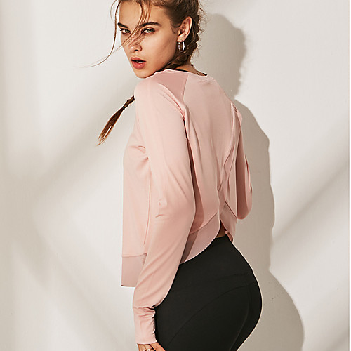 Women's Yoga Top Thumbhole Split Solid Color Black Pink Elastane Yoga Running Fitness Tee / T-shirt Long Sleeve Sport Activewear Breathable Quick Dry Comfortable Stretchy
Women's Yoga Top Thumbhole Split Solid Color Black Pink Elastane Yoga Running Fitness Tee / T-shirt Long Sleeve Sport Activewear Breathable Quick Dry Comfortable Stretchy