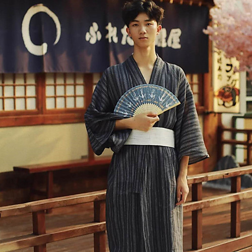 Adults' Men's Kimonos Outfits Japanese Traditional Kimono Jinbei For Halloween Daily Wear Festival Cotton Kimono Coat Waist Belt
Adults' Men's Kimonos Outfits Japanese Traditional Kimono Jinbei For Halloween Daily Wear Festival Cotton Kimono Coat Waist Belt