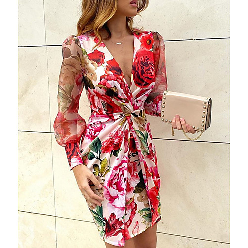 Women's Sheath Dress - Long Sleeve Floral Spring Summer Elegant Sexy 2020 Yellow Fuchsia Rainbow S M L XL
Women's Sheath Dress - Long Sleeve Floral Spring Summer Elegant Sexy 2020 Yellow Fuchsia Rainbow S M L XL