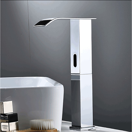 Touchless Bathroom Sink Faucet - With Sensor / New Design Black Free Standing Hands free One HoleBath Taps / Brass 
Touchless Bathroom Sink Faucet - With Sensor / New Design Black Free Standing Hands free One HoleBath Taps / Brass