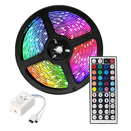 

ZDM 5M LED Strip Lights Waterproof RGB Tiktok Lights 300 x 2835 8mm Flexible and IR 44Key Remote Control Linkable Self-adhesive Color-Changing