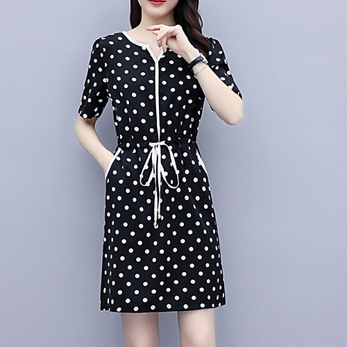 Women's Sheath Dress - Short Sleeves Floral Summer Elegant 2020 White Black S M L
Women's Sheath Dress - Short Sleeves Floral Summer Elegant 2020 White Black S M L