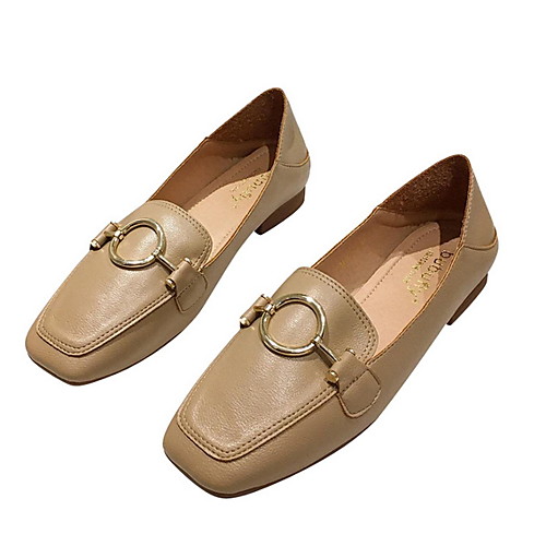 Women's Loafers & Slip-Ons Spring & Summer Low Heel Square Toe Daily Pigskin Khaki / Beige
Women's Loafers & Slip-Ons Spring & Summer Low Heel Square Toe Daily Pigskin Khaki / Beige
